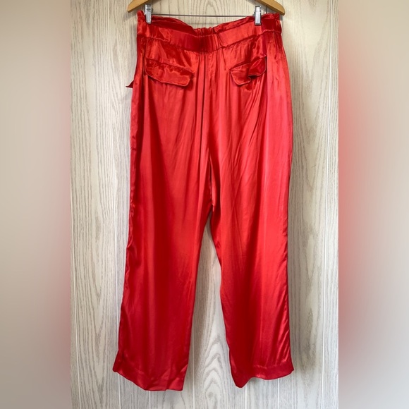 J. Crew Drapey Tie-Waist Cargo Pant Rustic Brick Size 14 NWT - Picture 4 of 4